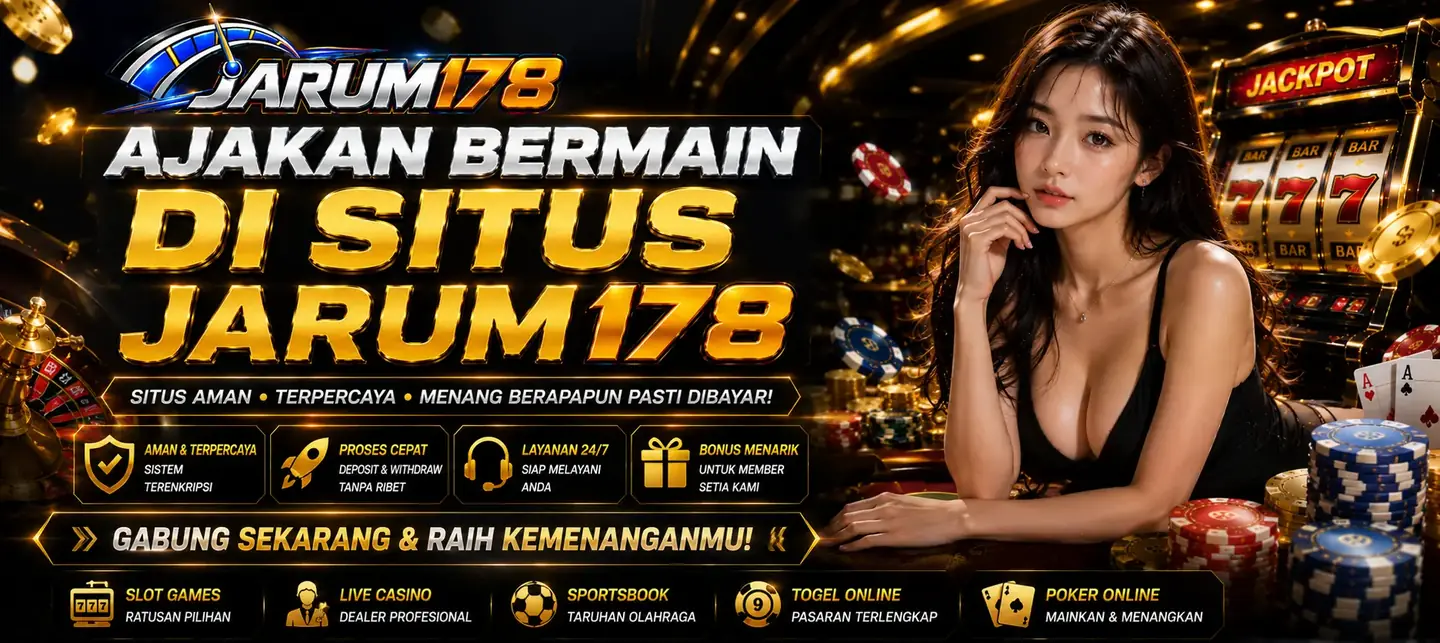 Banner ajakan bermain di situs Jarum178